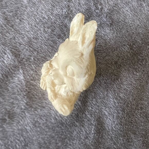 Sculptor A. Santini Bunny Rabbit 4" Ivory White Made In Italy Classic Figure VTG - Picture 8 of 12